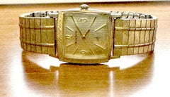 Vintage Mens Unique Bulova Wrist Watch Manual Wind Antique Retro 1950's
