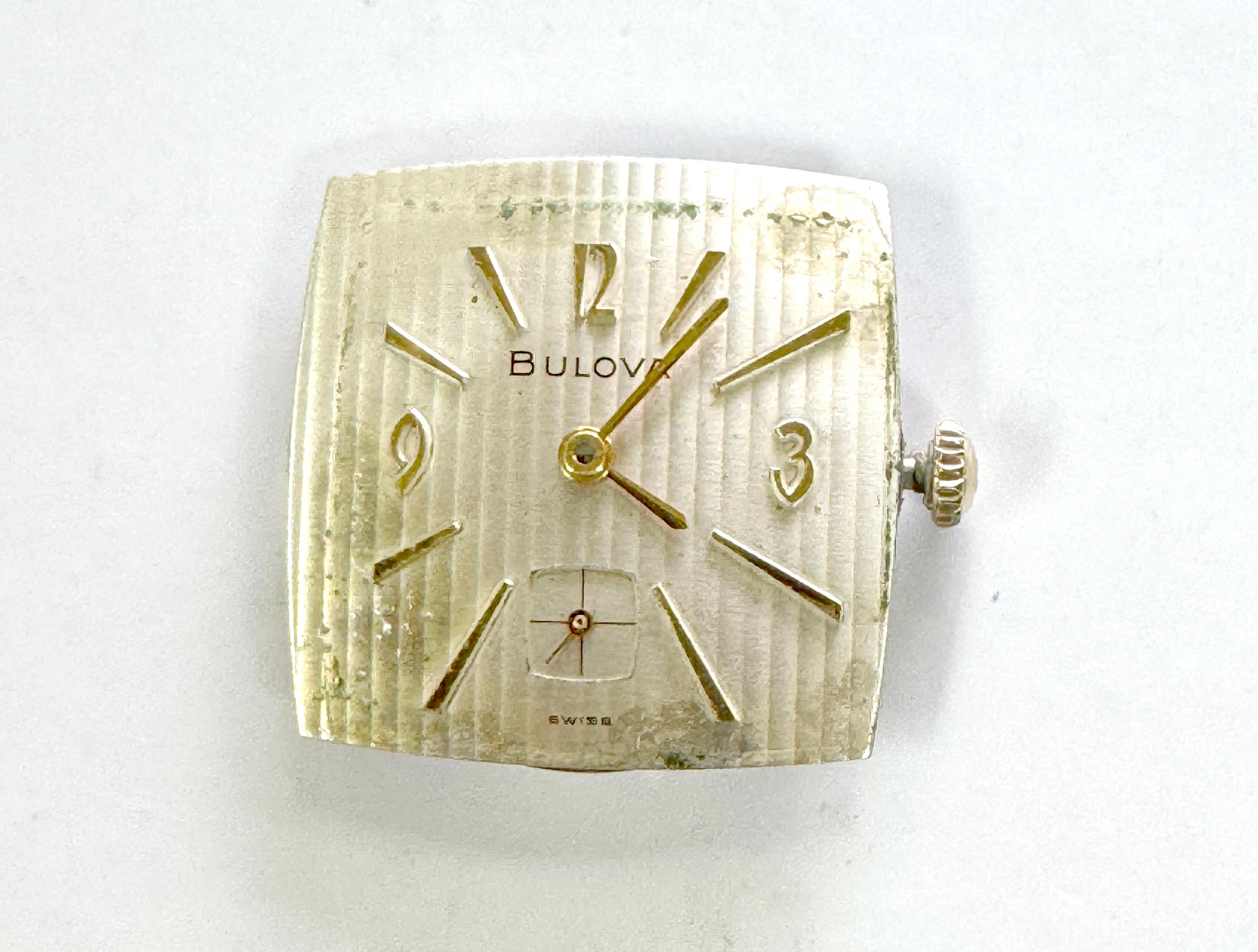 Vintage Mens Unique Bulova Armbanduhr Handaufzug Antik Retro 1950er Jahre im Zustand „Hervorragend“ im Angebot in Dearborn, MI