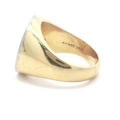 Vintage Men's Yellow Gold 2ctw Old Mine Cut Diamond Cross Signet Heavy Ring