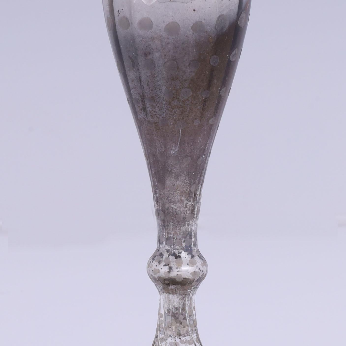 Vintage Mercury Glas Flöte oder Champagner Glas (Viktorianisch) im Angebot