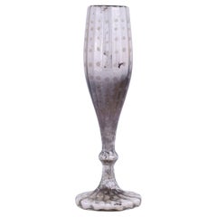 Flauta o copa de champán vintage de cristal de mercurio