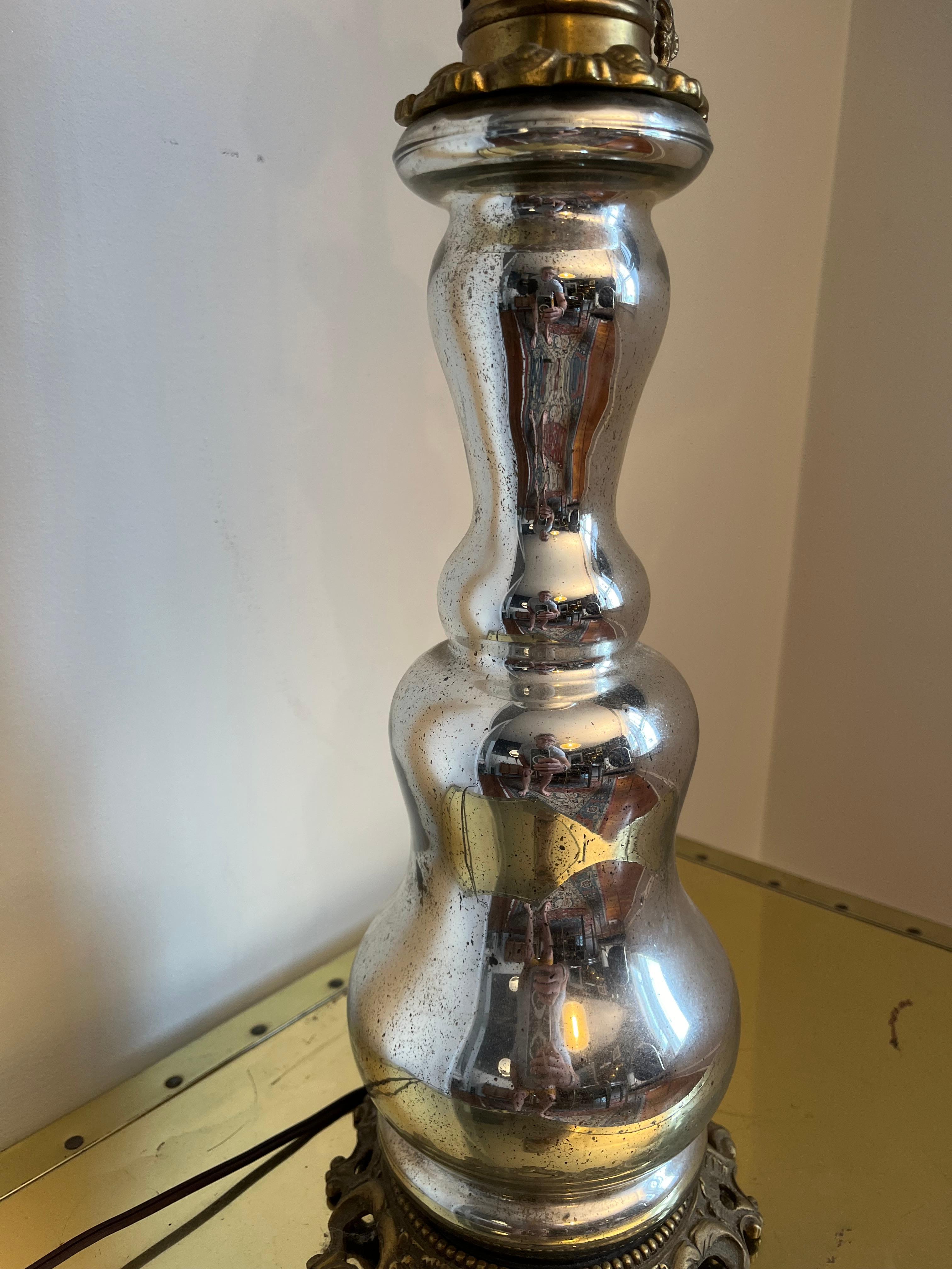 Französische Vintage-Lampe aus Quecksilberglas, Warren Kessler, New York (20. Jahrhundert) im Angebot