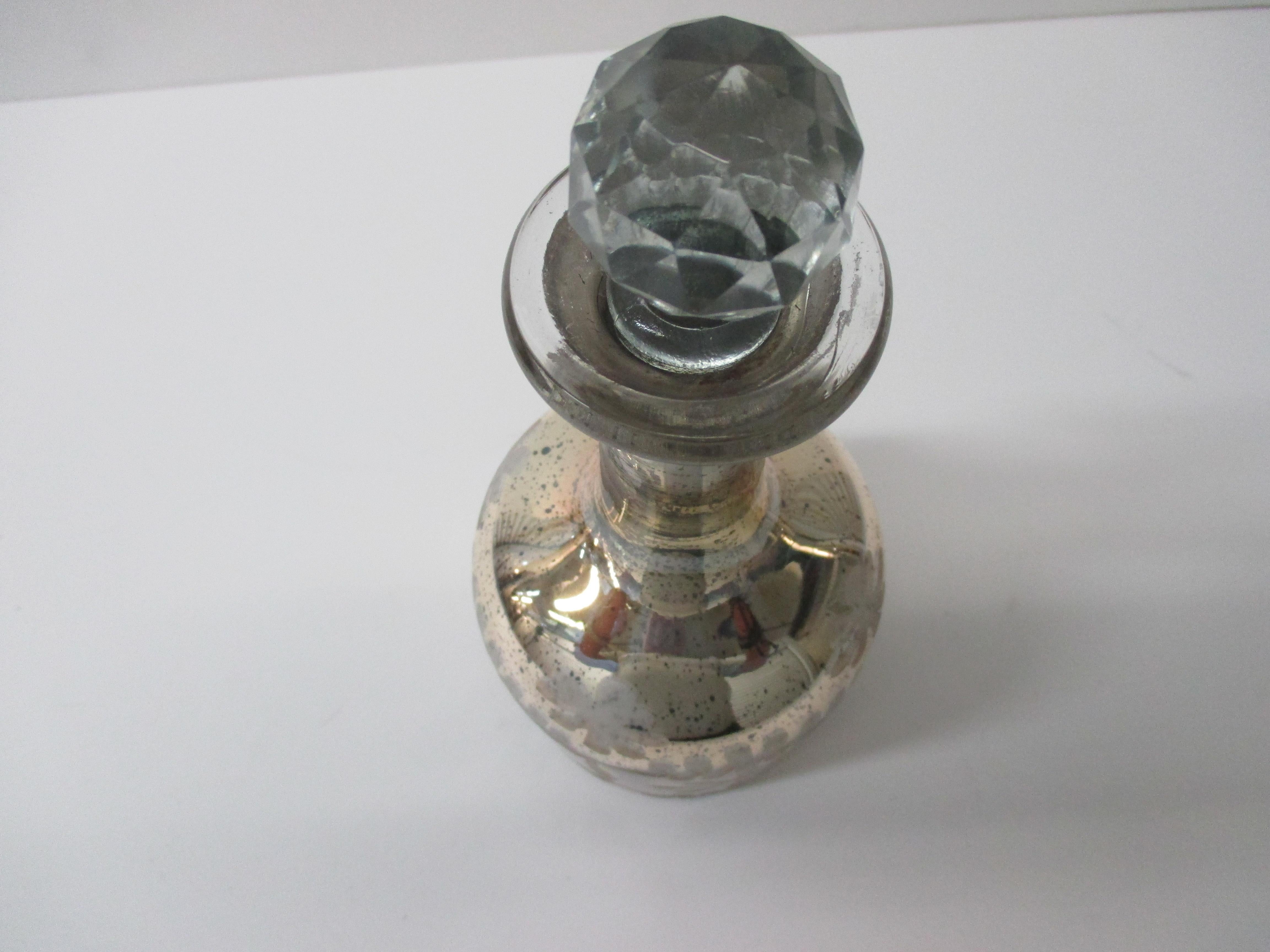 mercury glass decanter