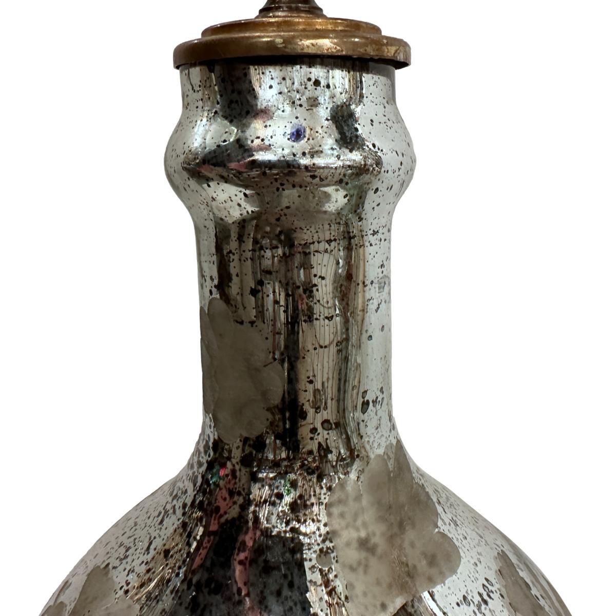 italien Lampe vintage en verre mercuré en vente