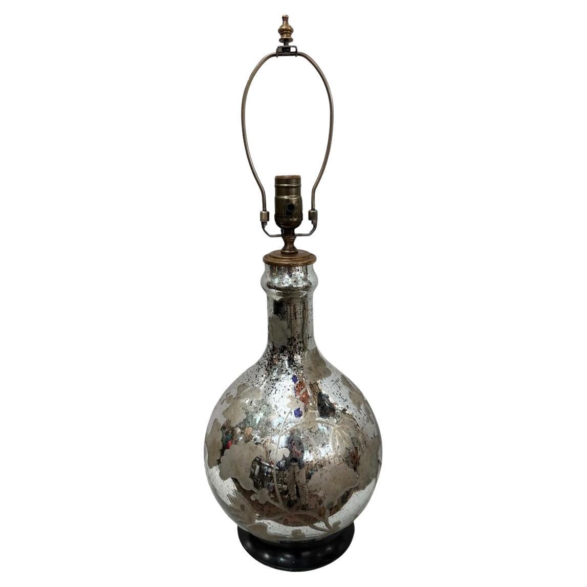 Vintage Mercury Glass Lamp