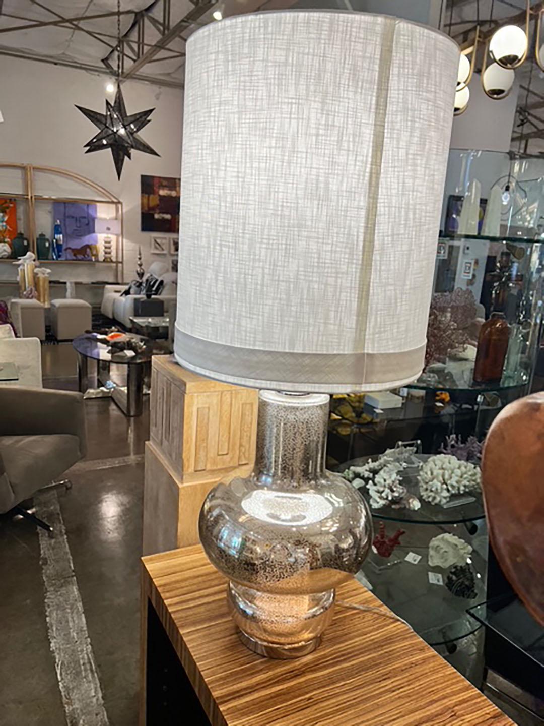 Contemporary Vintage Mercury Glass Lamps For Sale