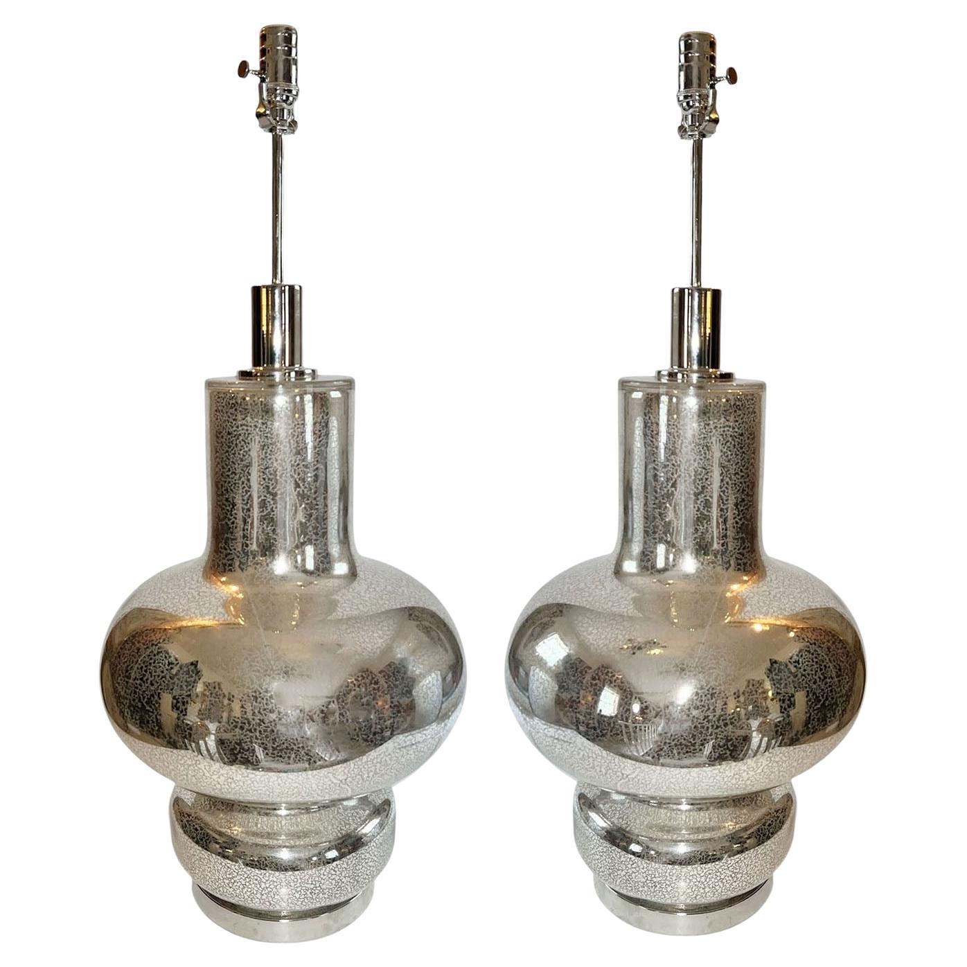 Vintage Mercury Glass Lamps For Sale