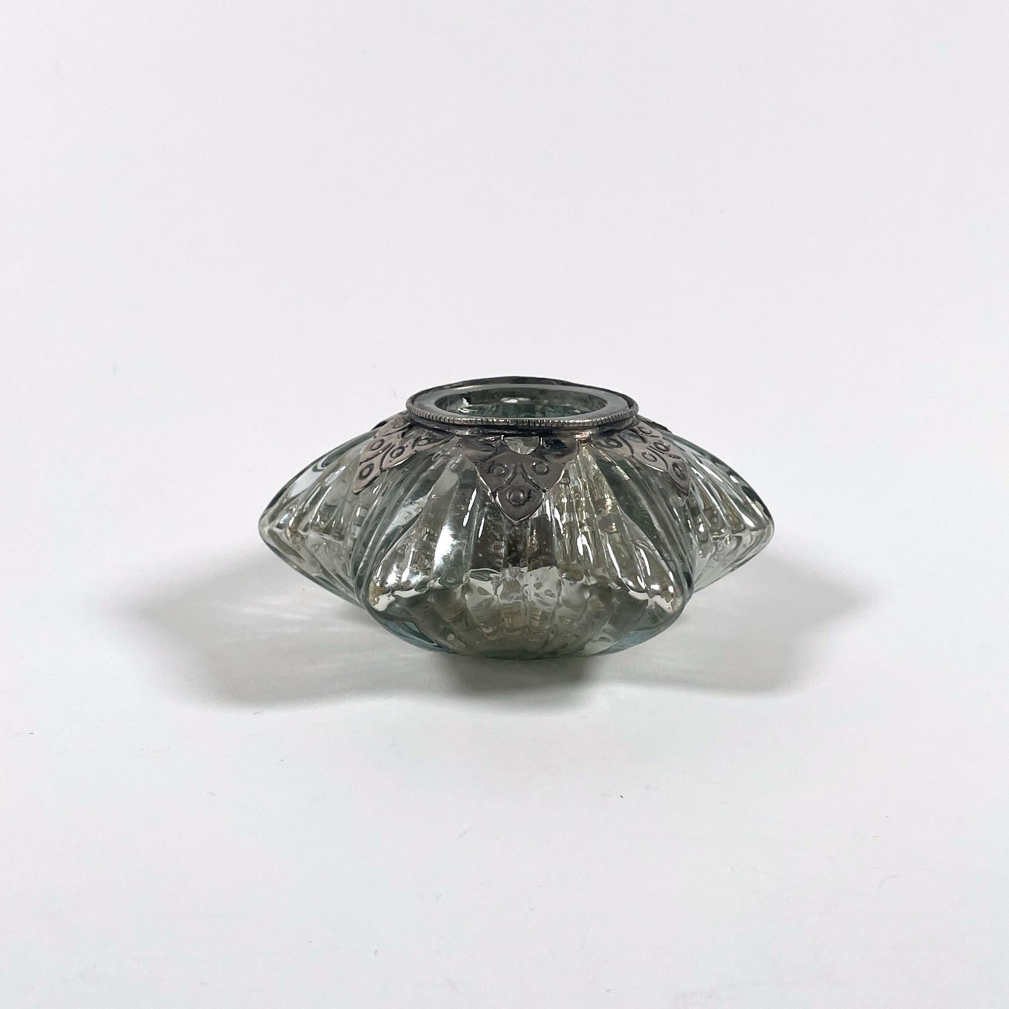 Portavelas Vintage Mercury Glass Star, años 50 Vidrio en venta