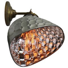 Lámpara de pared Vintage Mercury Mirror Glass Brass Sconce