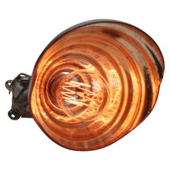 Vintage Mercury Mirror Glass Brass Sconce Wall Lamp