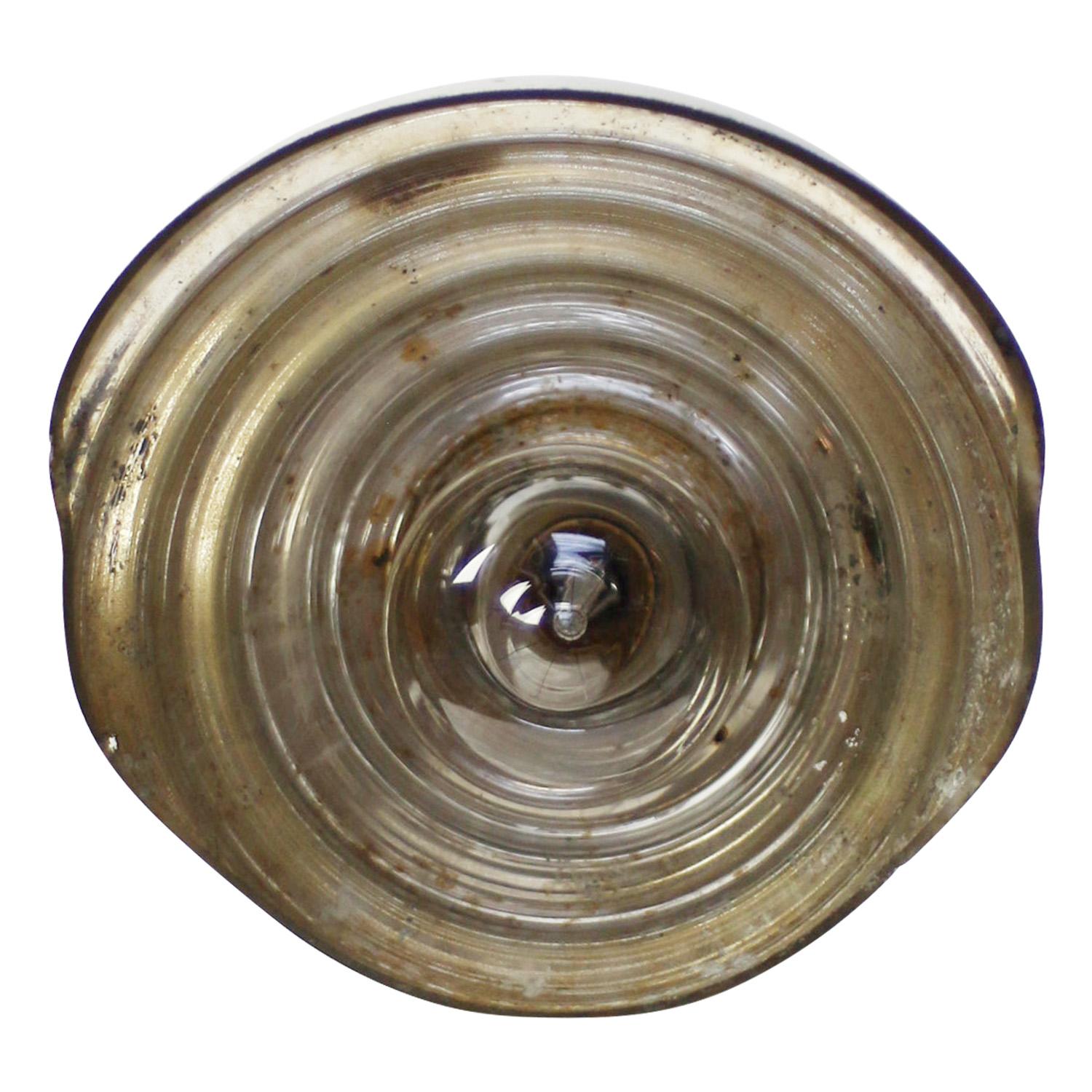Allemand Lampe murale d'applique en laiton à miroir Mercury Vintage en vente