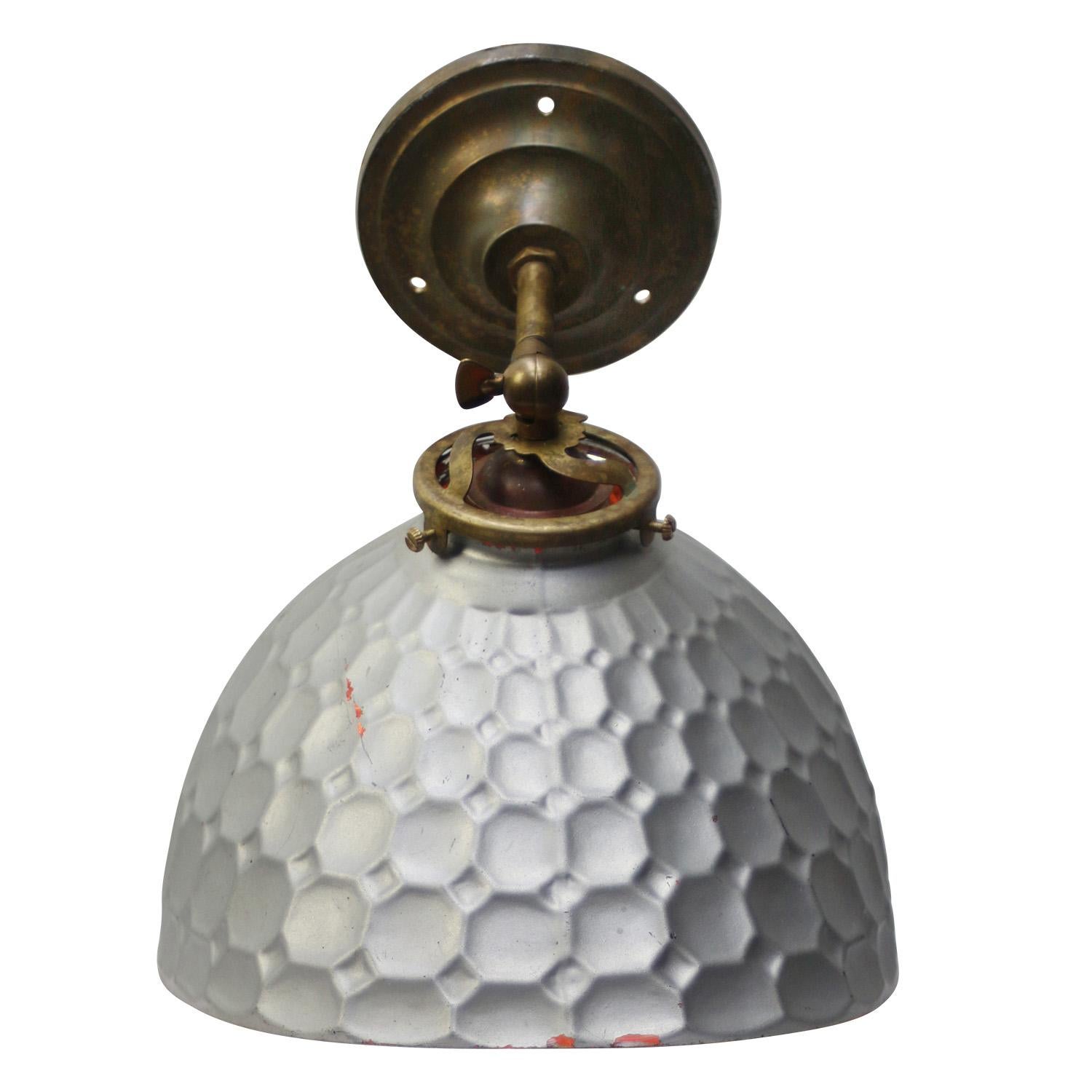 Début du 20ème siècle Lampe murale d'applique en laiton à miroir Mercury Vintage en vente