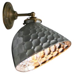 Vintage Mercury Spiegel Glas Messing Wandleuchte