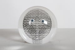 Vintage Merle Edelman Op Art Cara / Cabeza con Ojos en el Interior Lucite / Acrílico Años 70