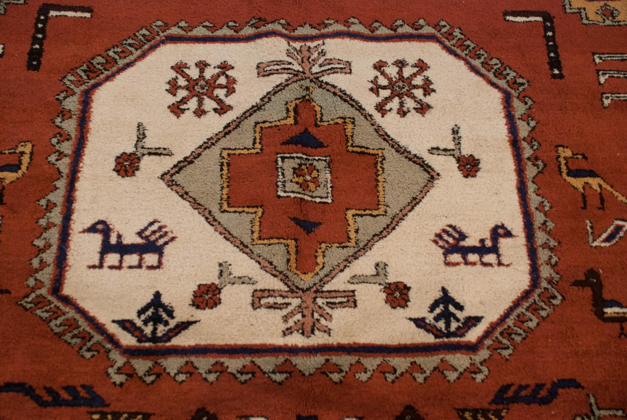 Persian Vintage Meshkin Carpet For Sale