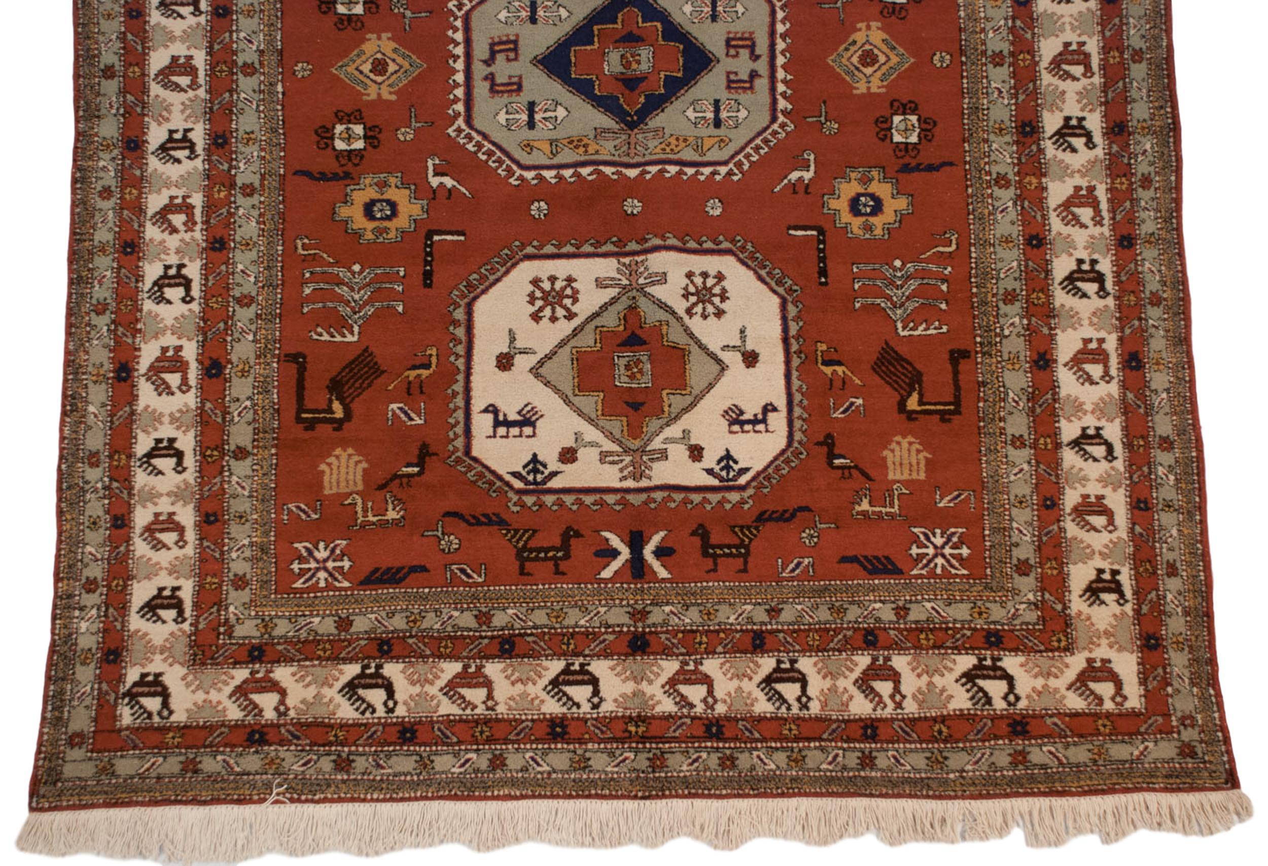 Hand-Knotted Vintage Meshkin Carpet For Sale