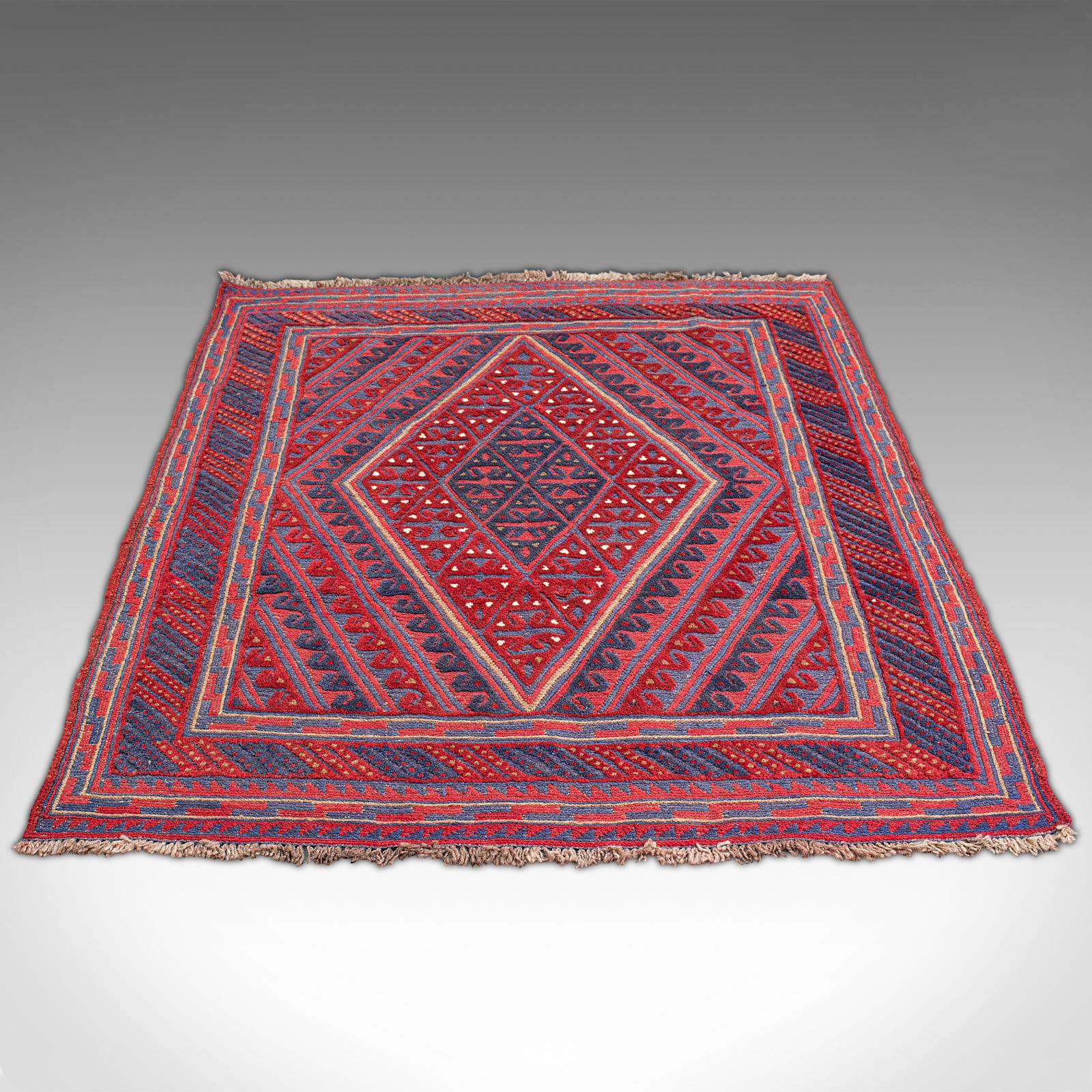 Textile Vintage Meshwani Gazek, Caucasian, Woven, Hall, Living Room, Carpet, Late 20th C For Sale