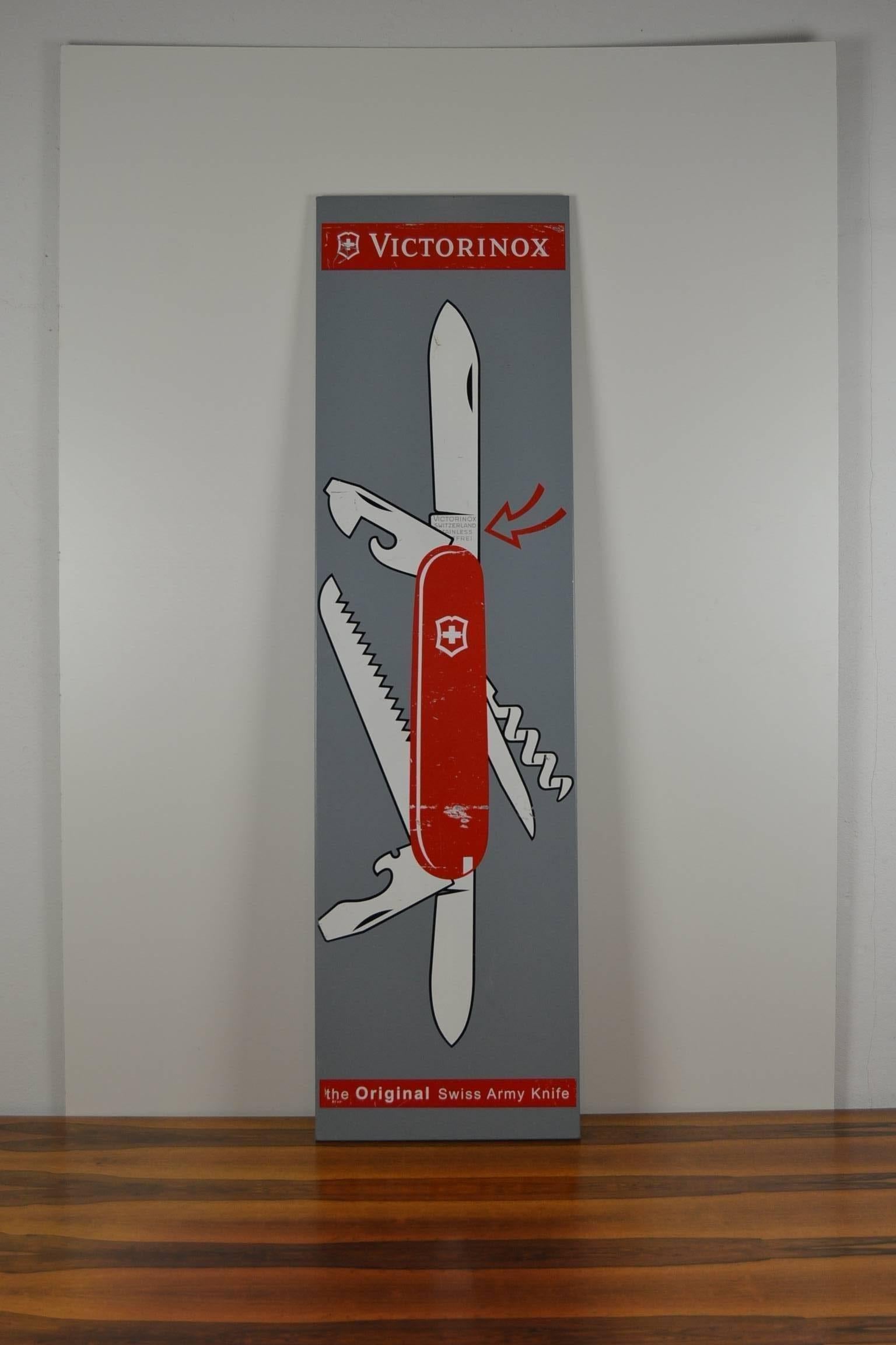 Vintage Metal Advertising Sign for Victorinox Switzerland 2