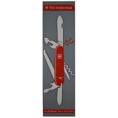 Vintage Metal Advertising Sign for Victorinox Switzerland