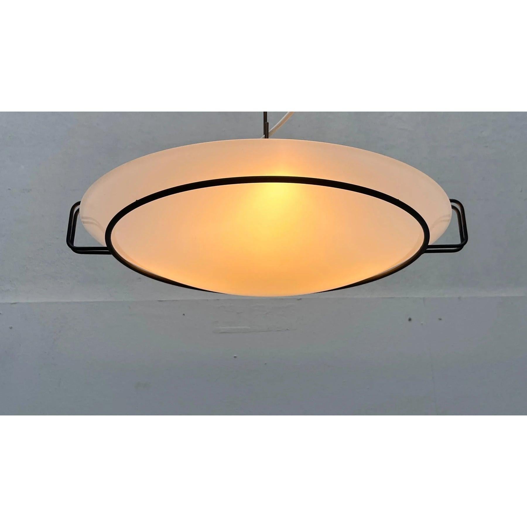 Lampada da soffitto in metallo e vetro vintage di Kalmar, anni '80 In condizioni ottime in vendita a Hamburg, DE