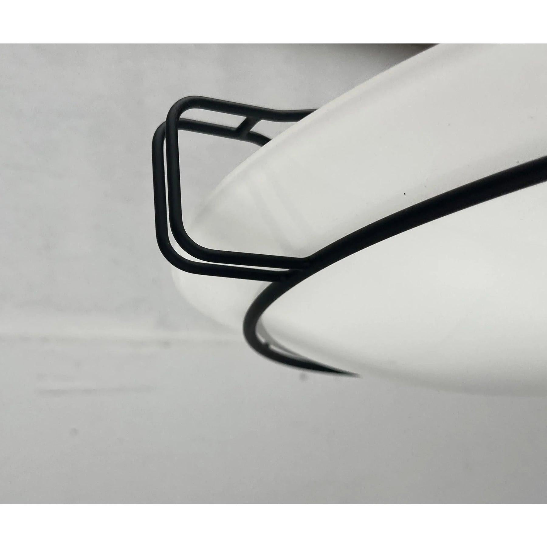 XX secolo Lampada da soffitto in metallo e vetro vintage di Kalmar, anni '80 in vendita