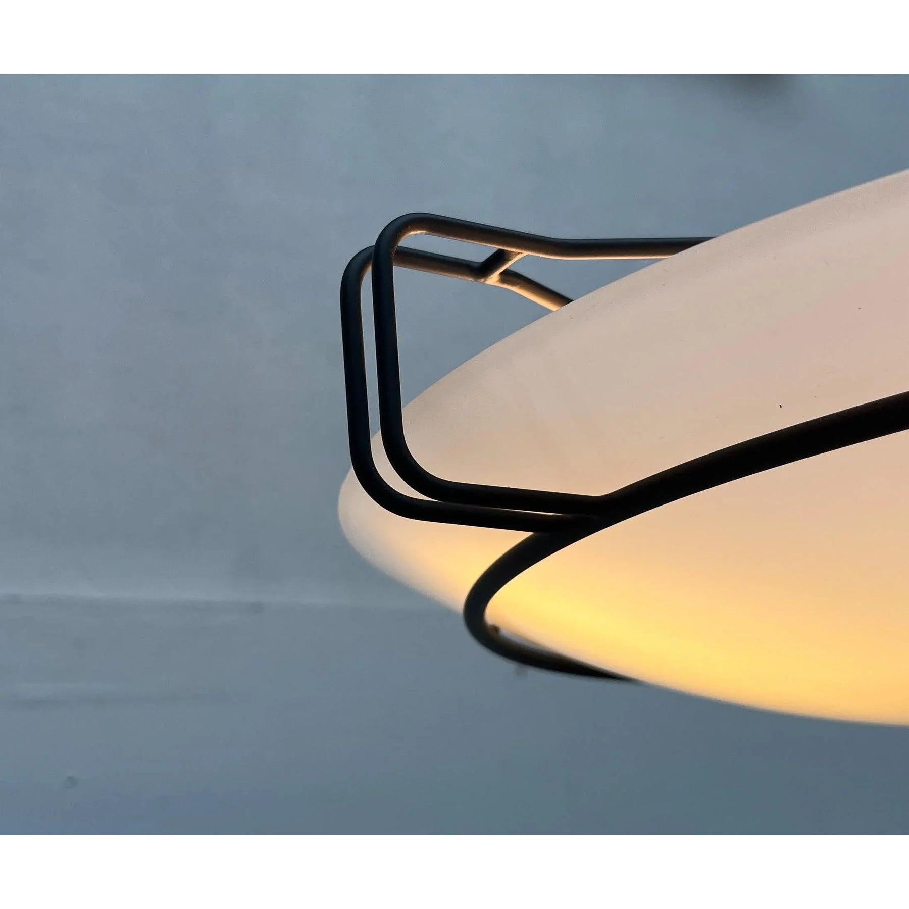 Metallo Lampada da soffitto in metallo e vetro vintage di Kalmar, anni '80 in vendita
