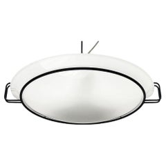 Vintage Metal and Glass Ceiling Lamp from Kalmar, 1980s