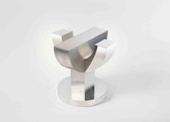 Table vintage en métal et verre attribuée à Mario Sabot, Italie, 1970