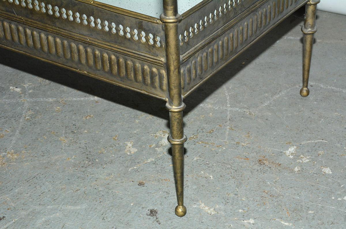 Vintage Metal and Mirrored Console 2