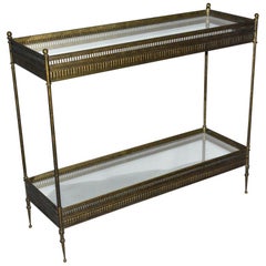Vintage Metal and Mirrored Console