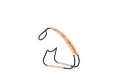 Porte-bouteille vintage en métal et rotin par Laurids Lonborg circa 1960