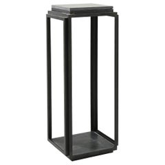 Vintage Metal and Stone Pedestal
