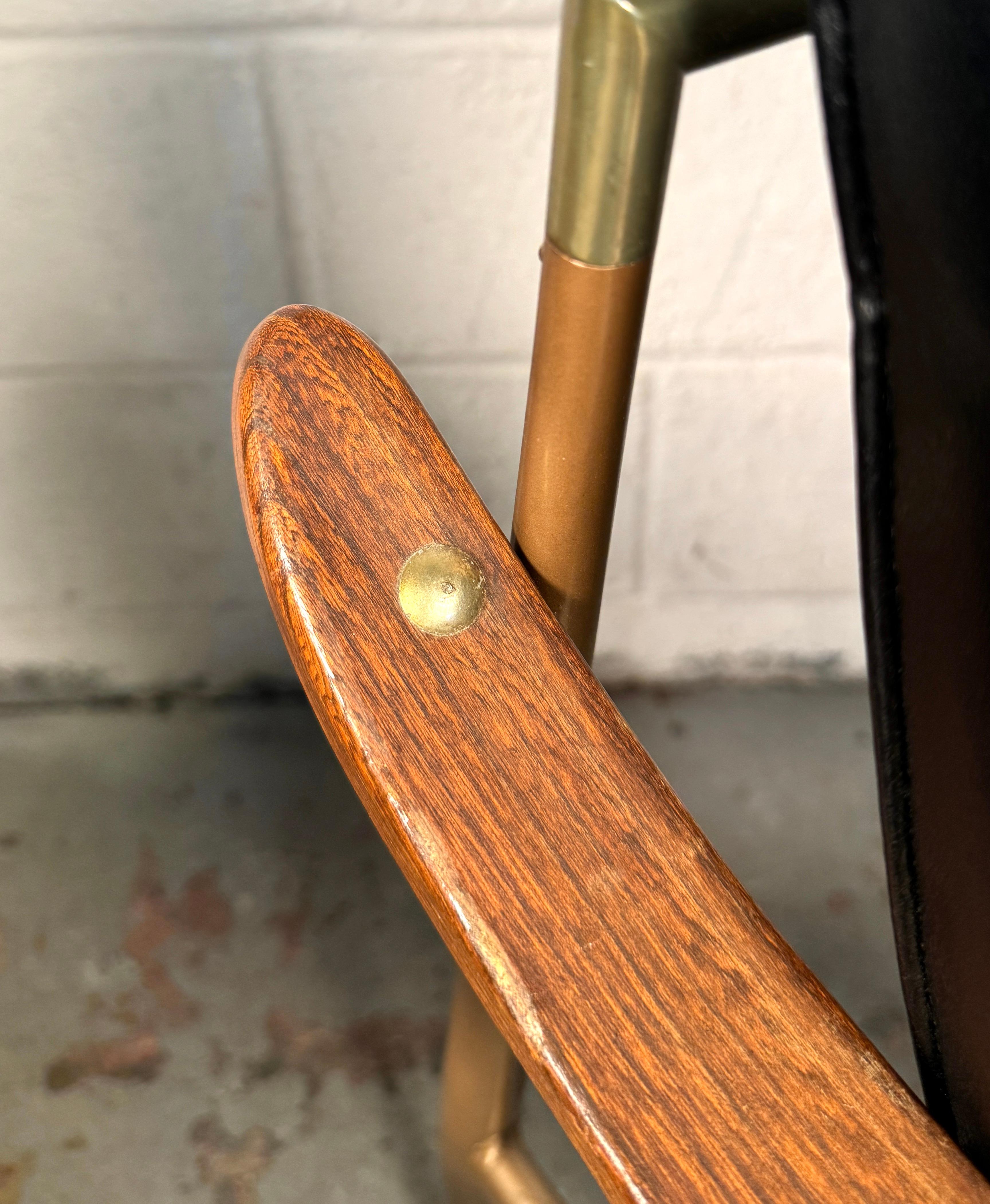 Sedie da salotto vintage in metallo e legno di Howell in vendita 13
