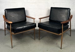 Chaises longues vintage en métal et Wood Wood par Howell