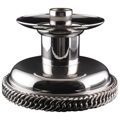 Vintage Metal Argenté Candlestick by Hermès Paris