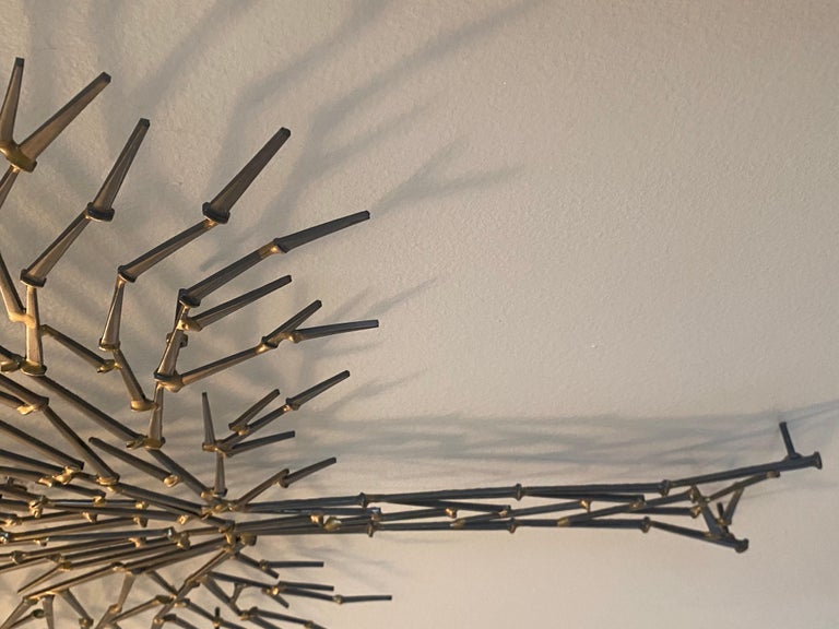 Vintage Metal Art Tree of Life Wall Sculpture For Sale at 1stDibs