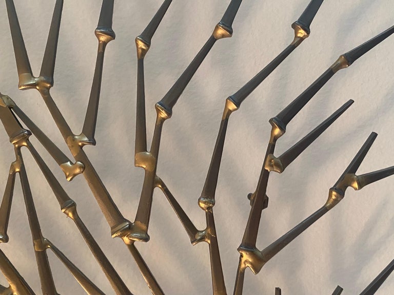 Vintage Metal Art Tree of Life Wall Sculpture For Sale at 1stDibs