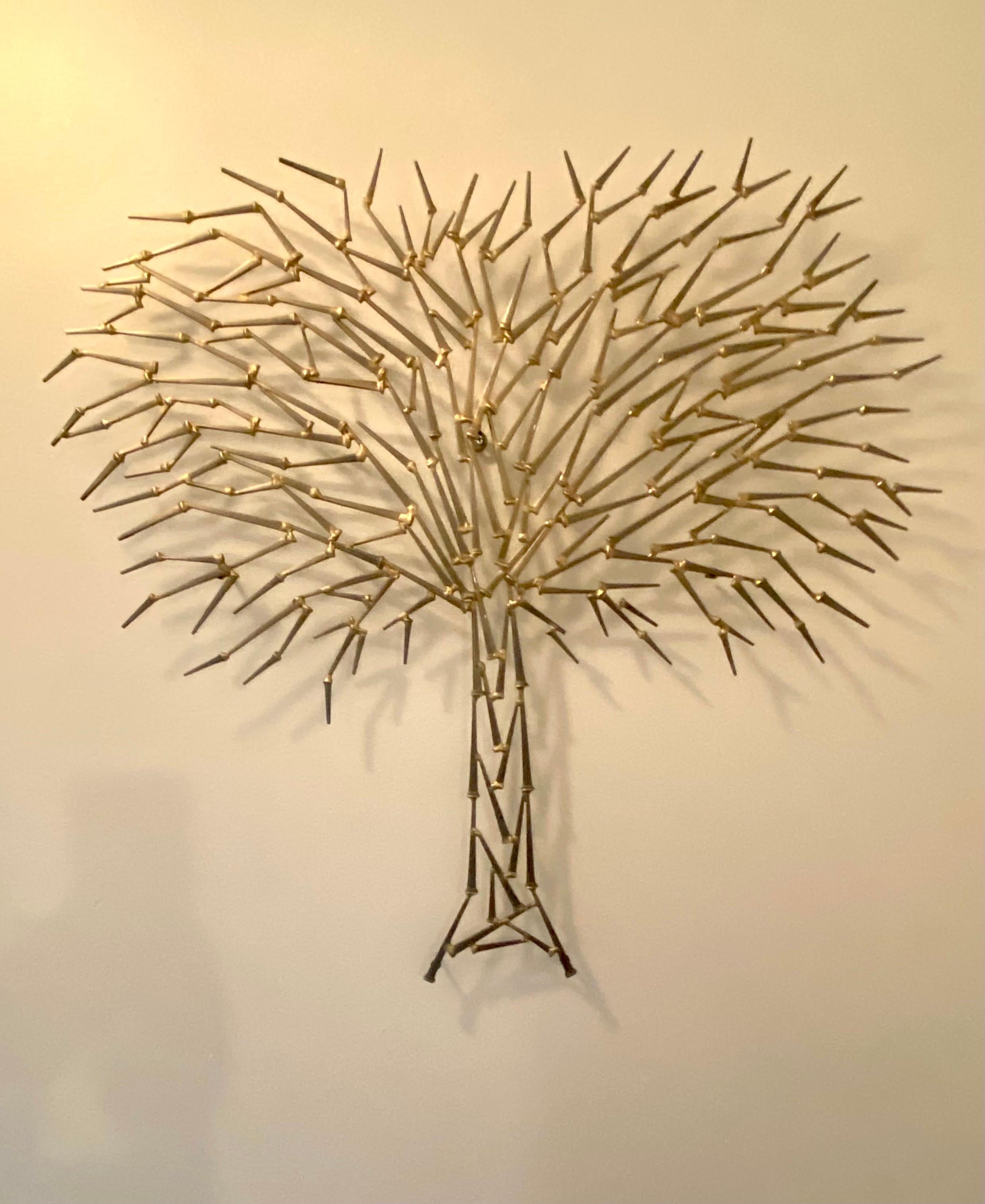 Vintage Metal Art Tree of Life Wall Sculpture For Sale 5