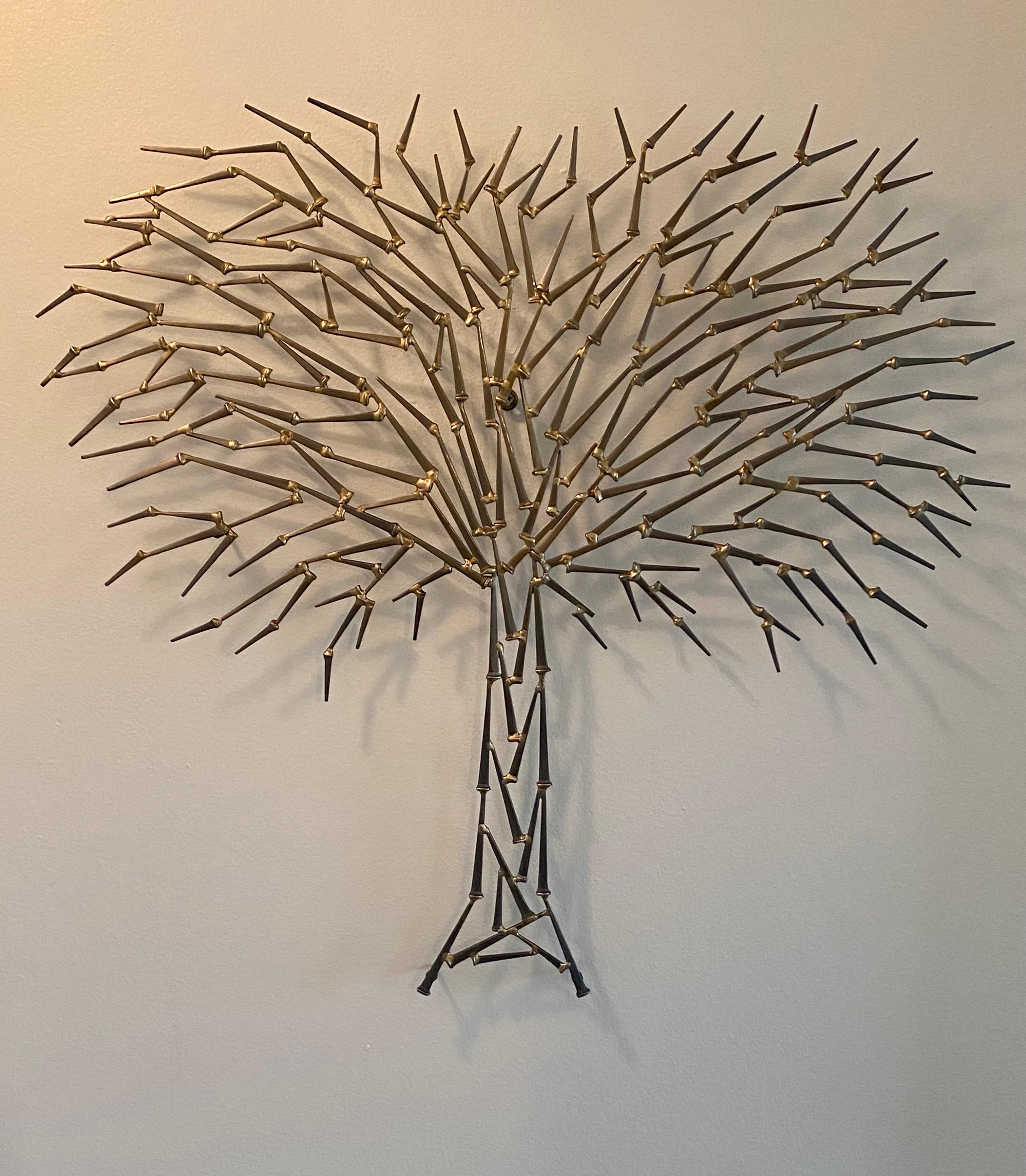 Metall-Kunstbaum des Lebens-Wandskulptur  im Angebot 1
