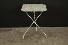 Vintage Metal Bistro Table From France, 1950s
