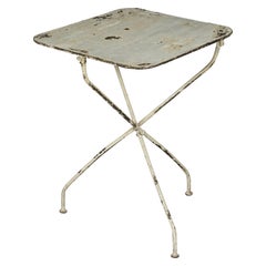 Vintage Metal Bistro Table From France, 1950s