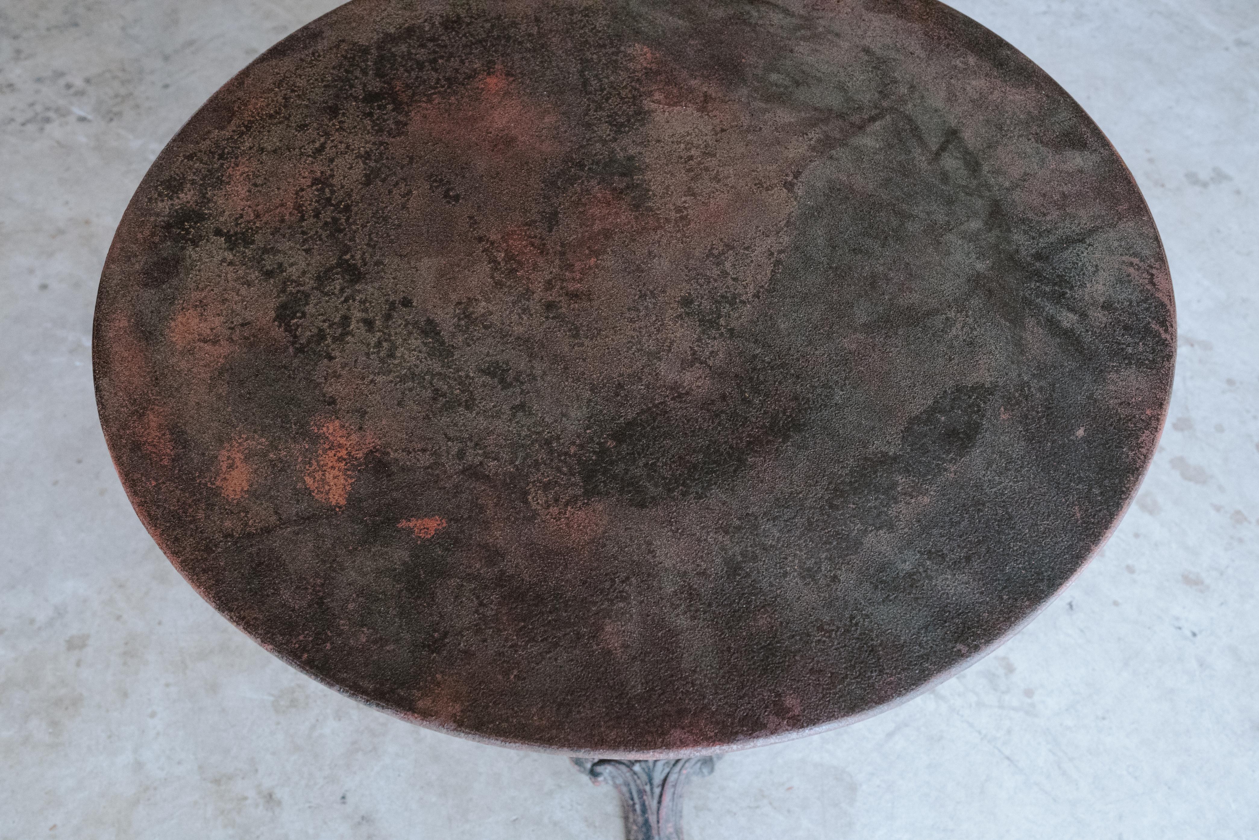Mid-20th Century Vintage Metal Bistro Table from France, Circa 1940