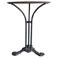 Vintage Metal Bistro Table from France, Circa 1940