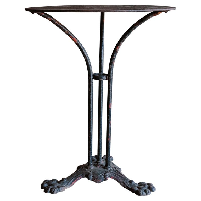 Vintage Metal Bistro Table from France, Circa 1940 at 1stDibs