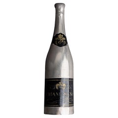 Vintage Metal Bottle Opener with Champagne Bottle Shape Design, France, 1910s