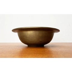 Vintage Metal Serving Bowl from Scandia Present, Gold Finish, 1970s