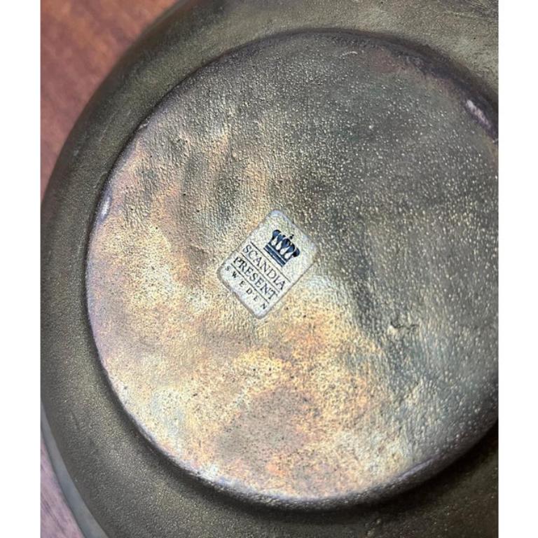Vintage Metal Bowl from Scandia Present, 1970s For Sale 5