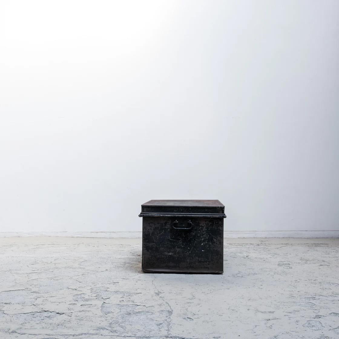 English Metal Storage British Box, England, 1930s For Sale
