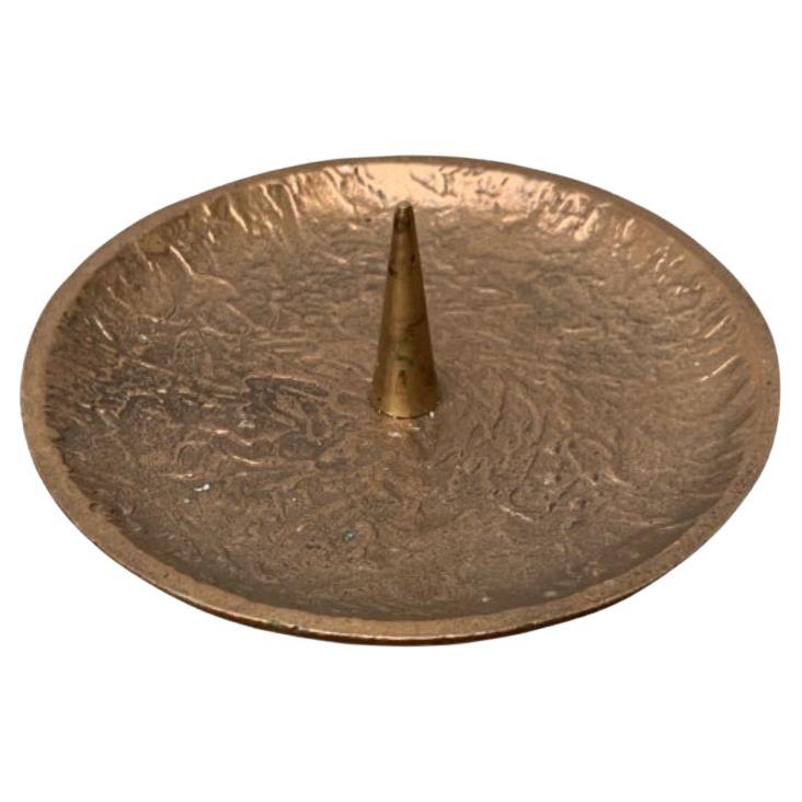 Vintage Metal Brutalist Candleholder