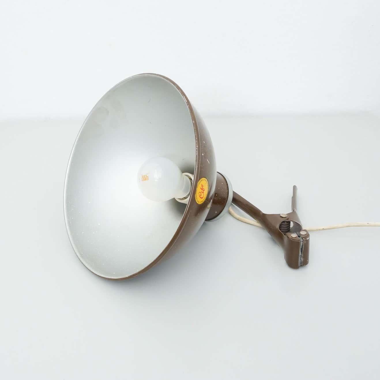 Mid-Century Modern Vintage Metal Clamp Lamp, circa 1940